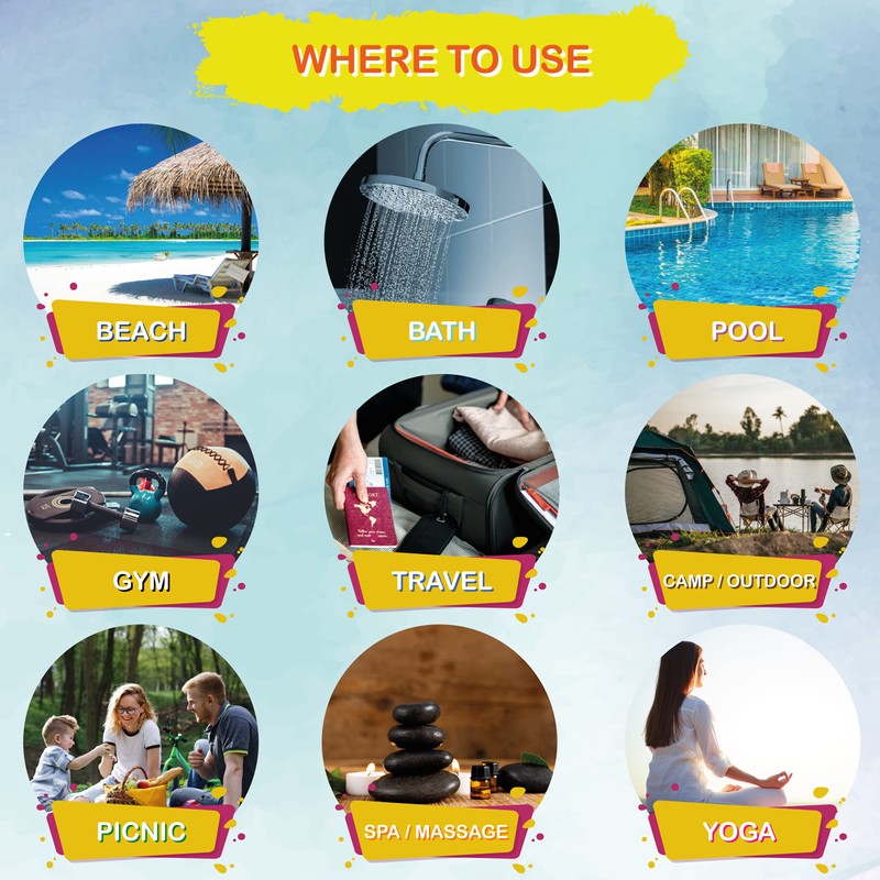 AYSIBOO Beach Towel Made of 100% Cotton 180 x 95