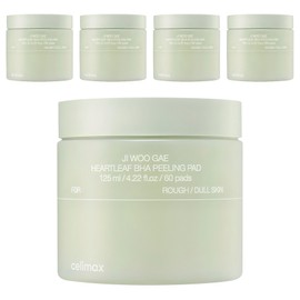 Cellimax Houttuynia cordata BHA eraser peeling pad, 60 sheets, 125ml, 5 pcs / 셀리맥스 어성초 BHA 지우개 필링 패드, 60매입, 125ml, 5개