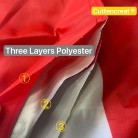 Double Sided 3ply America Canada Friendship Flag 3x5FT – Heavy Duty with Shading Cloth for Outdoor Decor Flags Vivid Color, All Weather, Double Stitched US Canada Friendship Polyester Flags with Sturdy Brass Ring. (3ply 3x5)