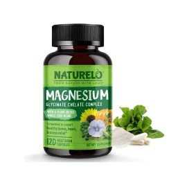 NATURELO, 3 PACK, Magnesium Glycinate Chelate, 200 mg, 120 Vegetarian Capsules