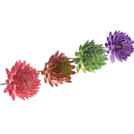 BCP 4 Pcs Artificial Mini Succulents Cactus Plant Flower DIY Materials for Plants Wall 4 Color