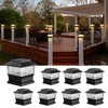 MOON-DE-AGE 8 Pack Fence Post Solar Lights Outdoor, 3 Modes
