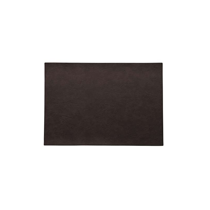 ASA Vegan Leather Place Mat, Polyurethane, Black Coffee, 46 x