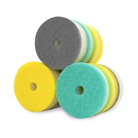 Sennokaze Kitchen Sponges Kitchen Sponges 9 Pack 3 Layers Circular Dishwashing Sink Wash Foaming Drain Round Sponge Random Color