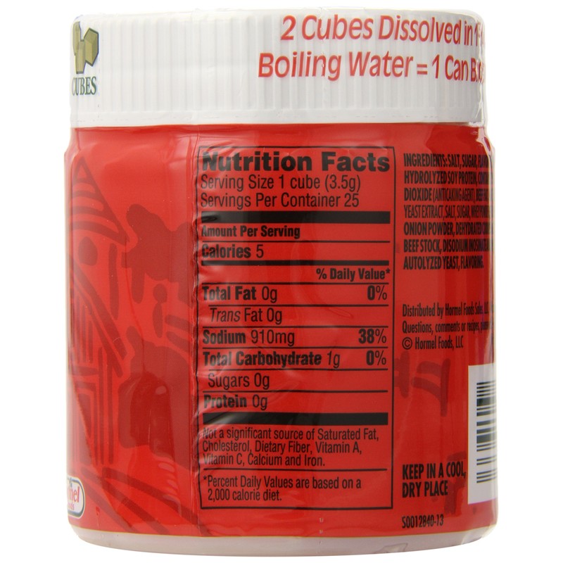 Herbox Bouillon Cubes Beef 25 cubes, 3.2500-ounces (Pack of6)