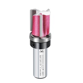 NIBBLAX Top Bearing Flush Trim Bit - 3-Flute Router Cutter 1/2 Inch Shank, 3/4" Cut Diameter & 3/4" Cut Length, Flush Trim Cut Router Bit for Woodworking