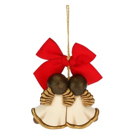 THUN - Christmas Decoration Pair Angel Maxi - Ceramic - Christmas Line - Living Room Decoration of the House - 7.7 x 3.9 x 6.9 cm H