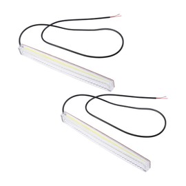 X AUTOHAUX Car Daytime Running Light Bar COB Light White Light Clear (Set of 2)