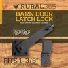 Rural365 Black Barn Door Latch Hook with Hardware - Reversible