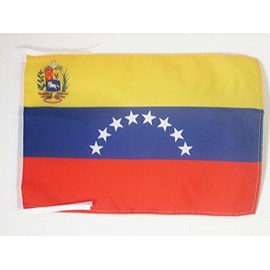 AZ FLAG Venezuela Flag 18'' x 12'' Cords - Venezuelan Small Flags 30 x 45cm - Banner 18x12 in