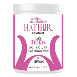Creatina Monohidratada 500g Hathor En Polvo Sabores Moras