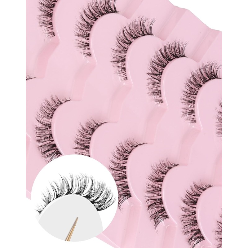 DALLAIS Wispy Cat Eyelashes Demi Wispy C Curl Synthetic Clear
