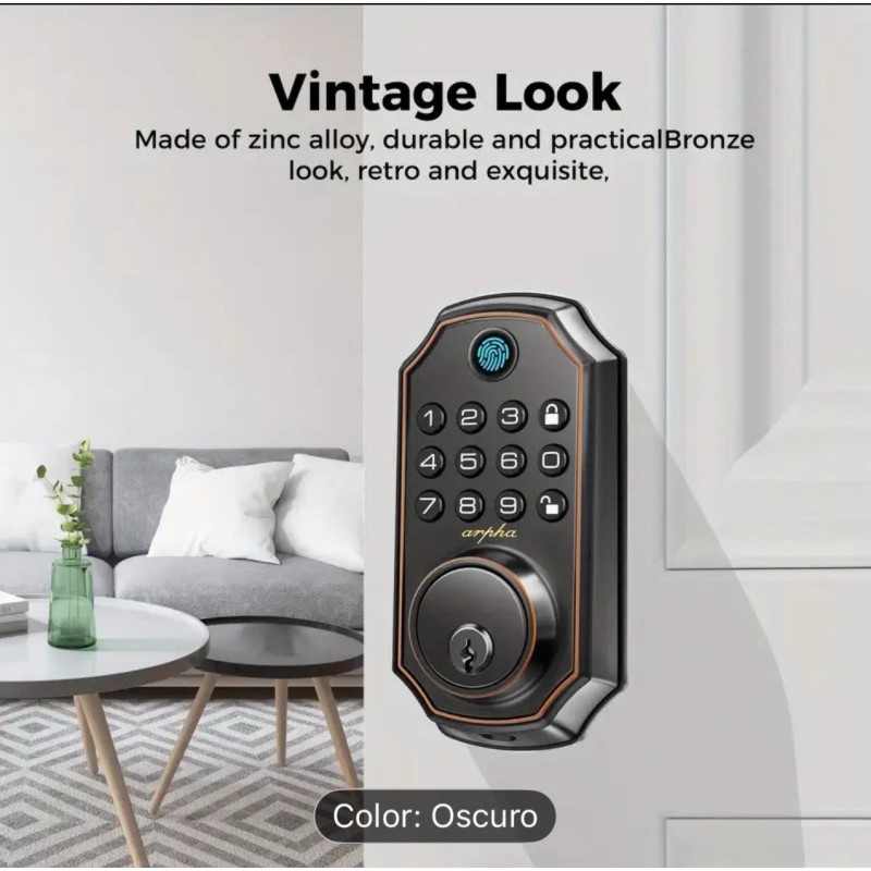 arpha LLAVÍN INTELIGENTE CON ENTRADA HUELLAS DACTILARES Y CÓDIGOS RECOMENDADO