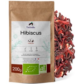 Organic Hibiscus Flower Cut Tea 200g - Hibiscus Tea, Bissap, Karkade