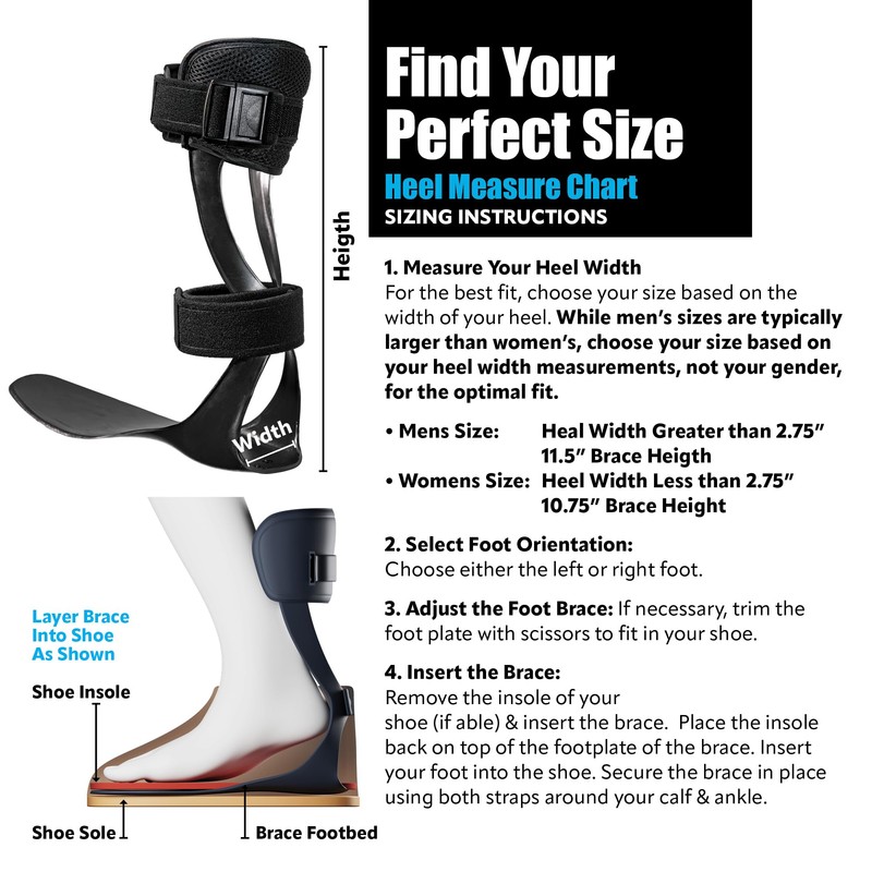 Brace On AFO S-Type - Drop Foot Stabilizer Brace, Moldable,