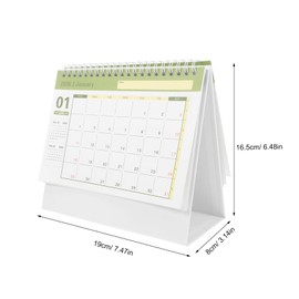NUOBESTY Desk Calendar, 2025-2026 18 Months English Standing Flip Desktop Calendar Small Desk Calendars for Office Home