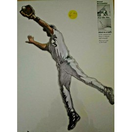 Caboom your Room Fly Ball Baseball Player Caboom Your Room Peel and Stick Wall Decor