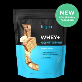 Legion Whey+ Whey Isolate Protein Powder, Banana Bread, 30 Servings