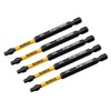 DEWALT FLEXTORQ Square #2 Bits 5Pk, Robertson 1/4 x 3-1/2in
