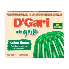 DGari Polvo para preparar gelatina a tu gusto sabor limón 23g