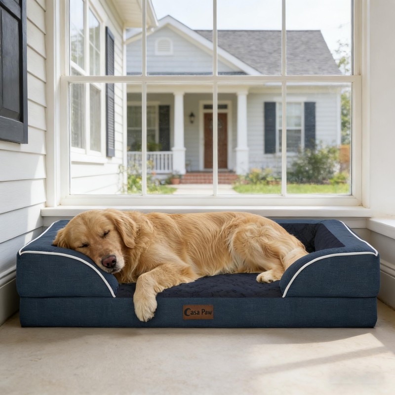 Casa Paw Orthopedic Dog Beds for Large Sized Dogs, Waterproof