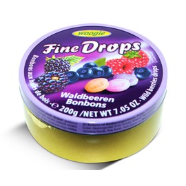 German Fine Drops Sanded Forest Berries Candy Tin 200gr (Waldbeerengeschmack) (8 pcs)