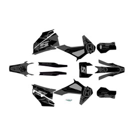 Kalair GFX Graphics Kit for Husqvarna ENDURO 2-STROKE TE150, TE250 and TE300 (2020-2023) Night-City Series Smoke 16 Mil - Dirt bike Custom Racing Graphics Decals Stickers Kit, no-plastics
