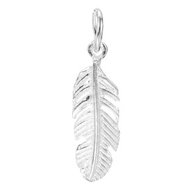 PATIKIL 1pcs Feather Charm, Mini 925 Silver Feather Pendant Charm Bulk Silver DIY Dream Catcher for Jewelry Making Bracelets Earrings Necklace Craft, Silver Tone