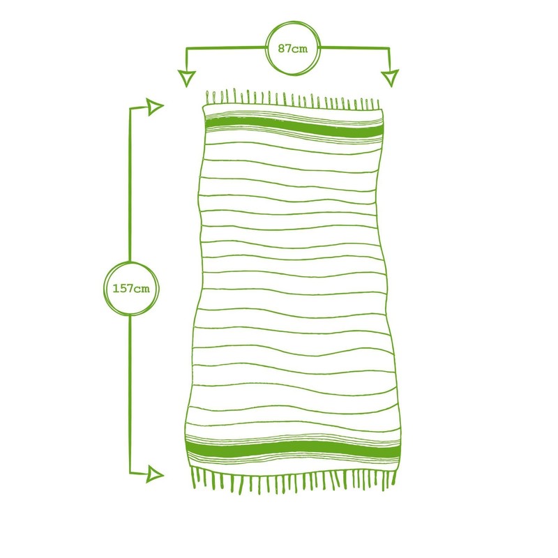 Nicola Spring 2x Multi Stripe 157cm x 87cm Deluxe Cotton