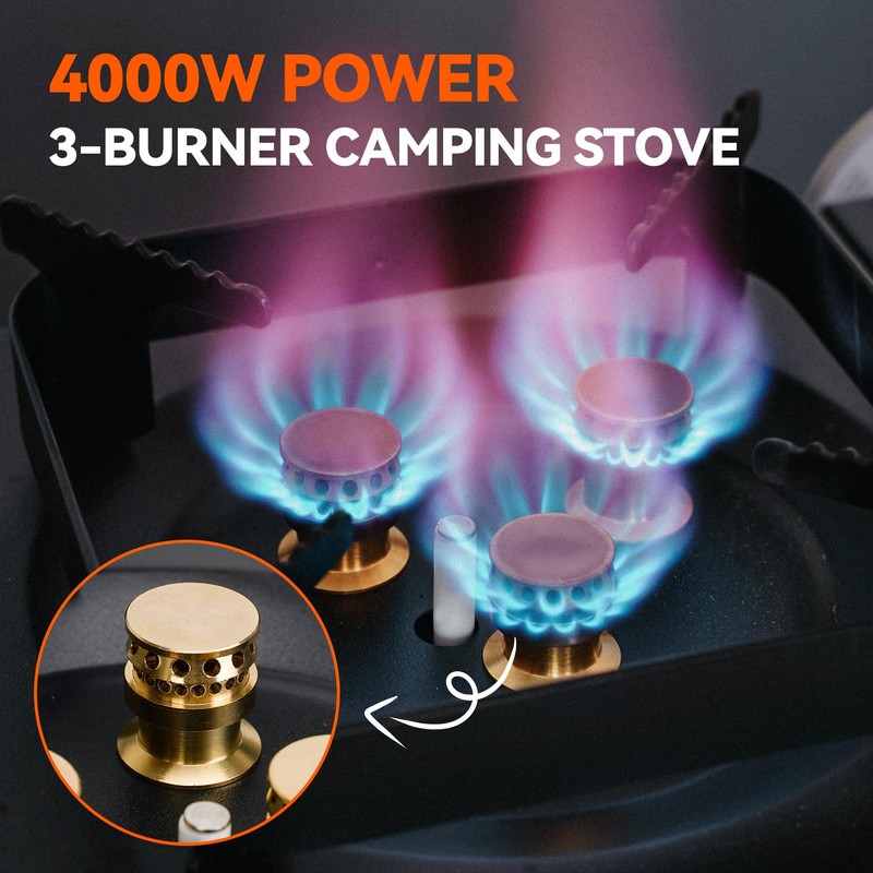 ONLYFIRE Portable Camping Stove with Carrying Case, 4000W Power Butane