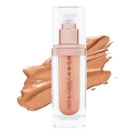 Iluminador Huda Beauty Over Body Highlighter N.y.m.p.h. Líquido Tono Aurora - Un Cálido Brillo Cobrizo Con Ricas Perlas Doradas