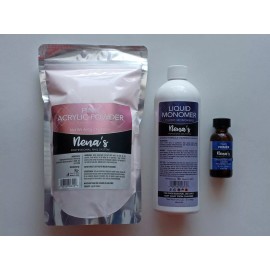 Nena's Acrylic Liquid,Powders - 16oz Liquid+16oz Pink Powder+1oz Primer.