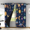 ZJRBJB 53Wx84L Star Galaxy Space Planets Room Blackout Curtains