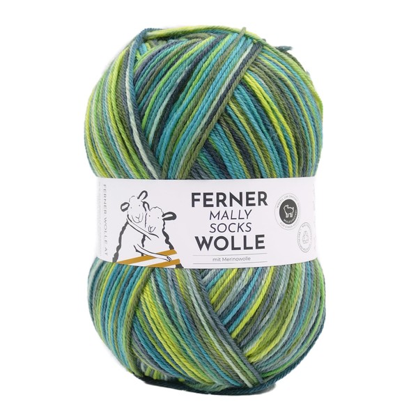 Ferner Wolle Mally Socks, Sock Wool 6-Ply (6-Thread), Mulesing-Free, Sock