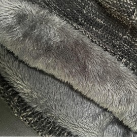 monochef Slouchy Beanie for Men Women Hats: Winter Beanies Guys Cool Lined Knit Trendy Soft Stretch Warm Thick Skully Stocking Binie Hat Skull Cap Black Gray