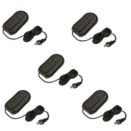 Amertac-Westek 6089B Black Plug-In Foot Control Lamp Dimmer