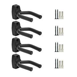 Picvur Guitar Hanger Wall Hanger, Adjustable Width with just the right amount of tension, fits instruments such as guitar, bass, violin, mandolin, ukulele (4 pcs)