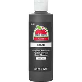 Pintura acrílica Apple Barrel en varios colores (8 onzas), 20404 negro - (Paquete de 1)