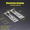 2 Pcs Eccentric Pivot Hinges 360 Degree Door Pivot Hinge