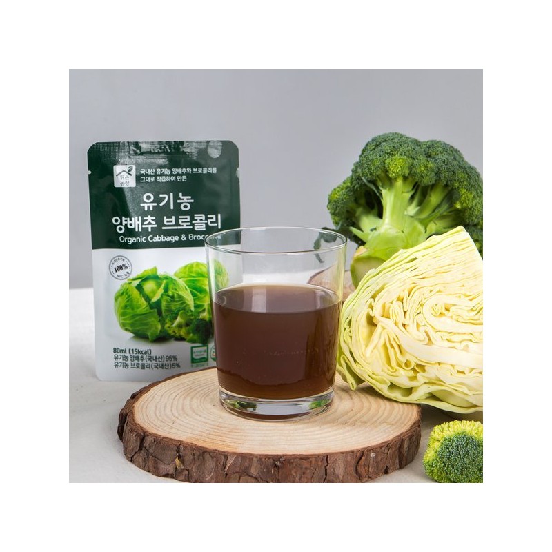 Malgeun Nongjang 맑은농장 유기농 양배추브로콜리 (80ml x 30포/1박스) Clear Farm