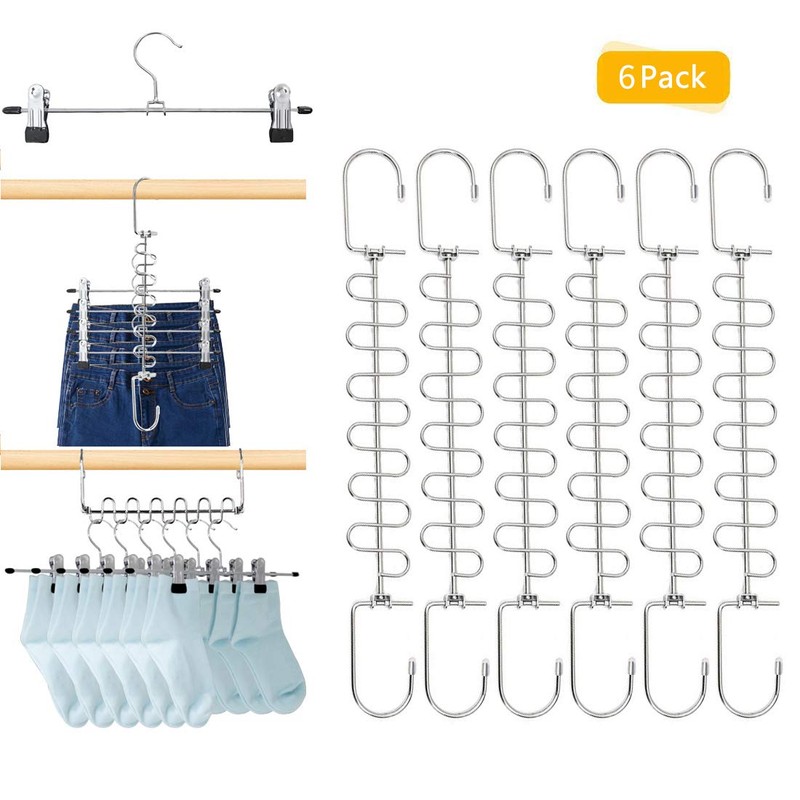 DUOFIRE Space Saver Hangers, Horizontal and Vertical Hangers, 12 Layers,