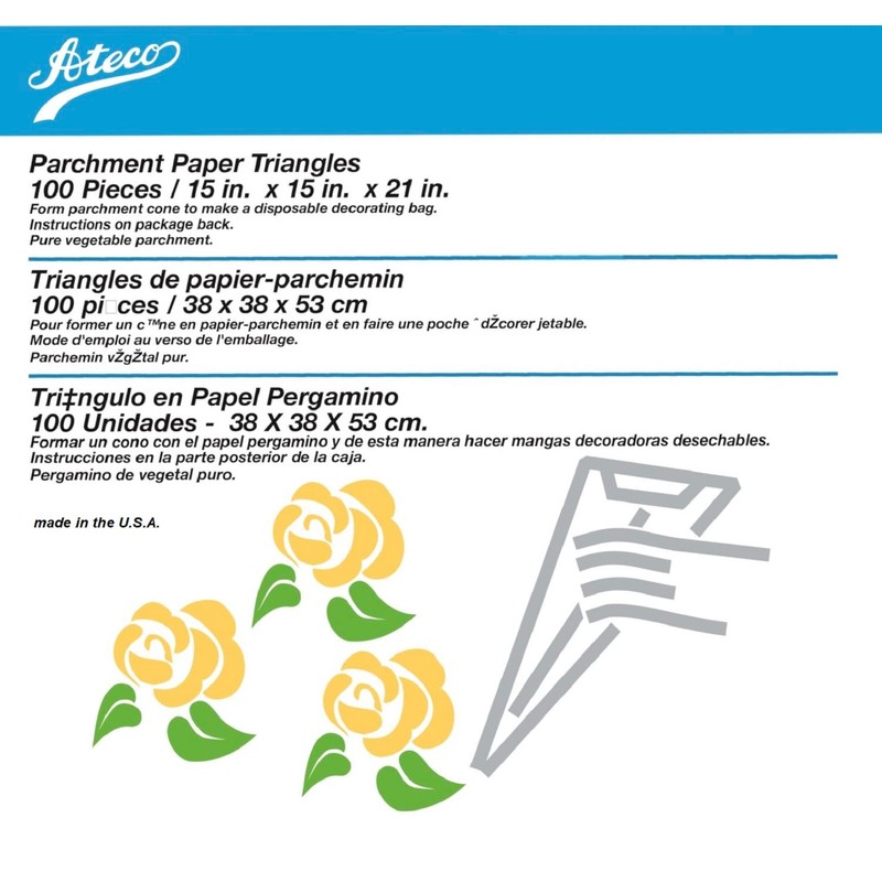 Ateco Parchment Triangle, 100-Pack
