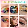 Colorful Flatback Face Gems and Beige AB Pearls for Makeup