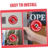 Operitacx 2sets Warning Sign Wall Sticker Pet Emergency Decal Pet