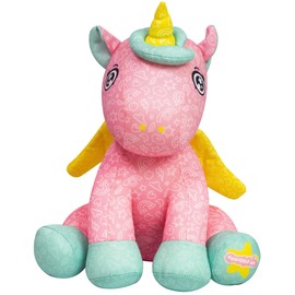 Scribble Me Friends: Unicorn - Pink & Green - Soft Plush Magical Animal & 3 Coloring Pens, Scribble-Wash-Repeat, Drawing Art & Crafts Toy, Kids Age 4+