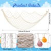 Marsui 11 Pcs Wooden Nautical Wall Decor Fishing Net Decoration,
