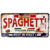 Retro Blechschild Relief Spaghetti Italian Food Design Vintage mit Löchern