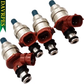 DAVRPES 4Pcs 23250-35040 Fuel Injectors Fuel Spray Nozzle 2 Holes Disc Engine For Toyota 4Runner Pickup 2.4L-l4 1989-1995, for Toyota T100 2.4L-l4 1993-1994 Replace#23209-74060｜FJ522｜1955005440｜640161