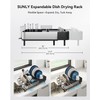 SUNLY Expandable Dish Drying Rack, Versatile Brackets for Pots &