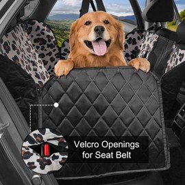 Femuar Dog Car Seat Cover, Waterproof Nonslip Pet Seat Cover for Back Seat with Storage Pockets Mesh Visual Window, Heavy Duty Scratchproof Pet Dog Seat Cover Hammock for Cars Trucks and SUVs